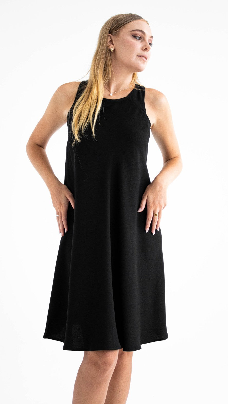 Little Black Linen Dress