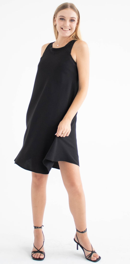 Little Black Linen Dress